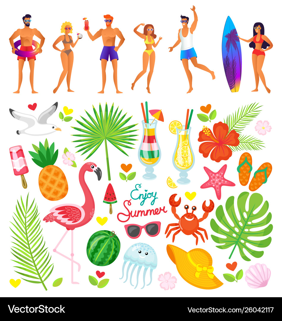 Tourismus und Reisen Surfer Urlaub Tourismus und Reisen Surfer Urlaub vektorbild