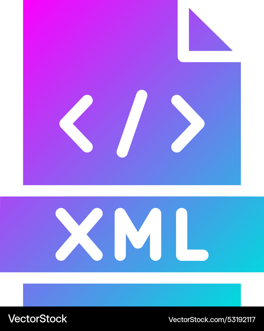 Xml icon design Vector Image