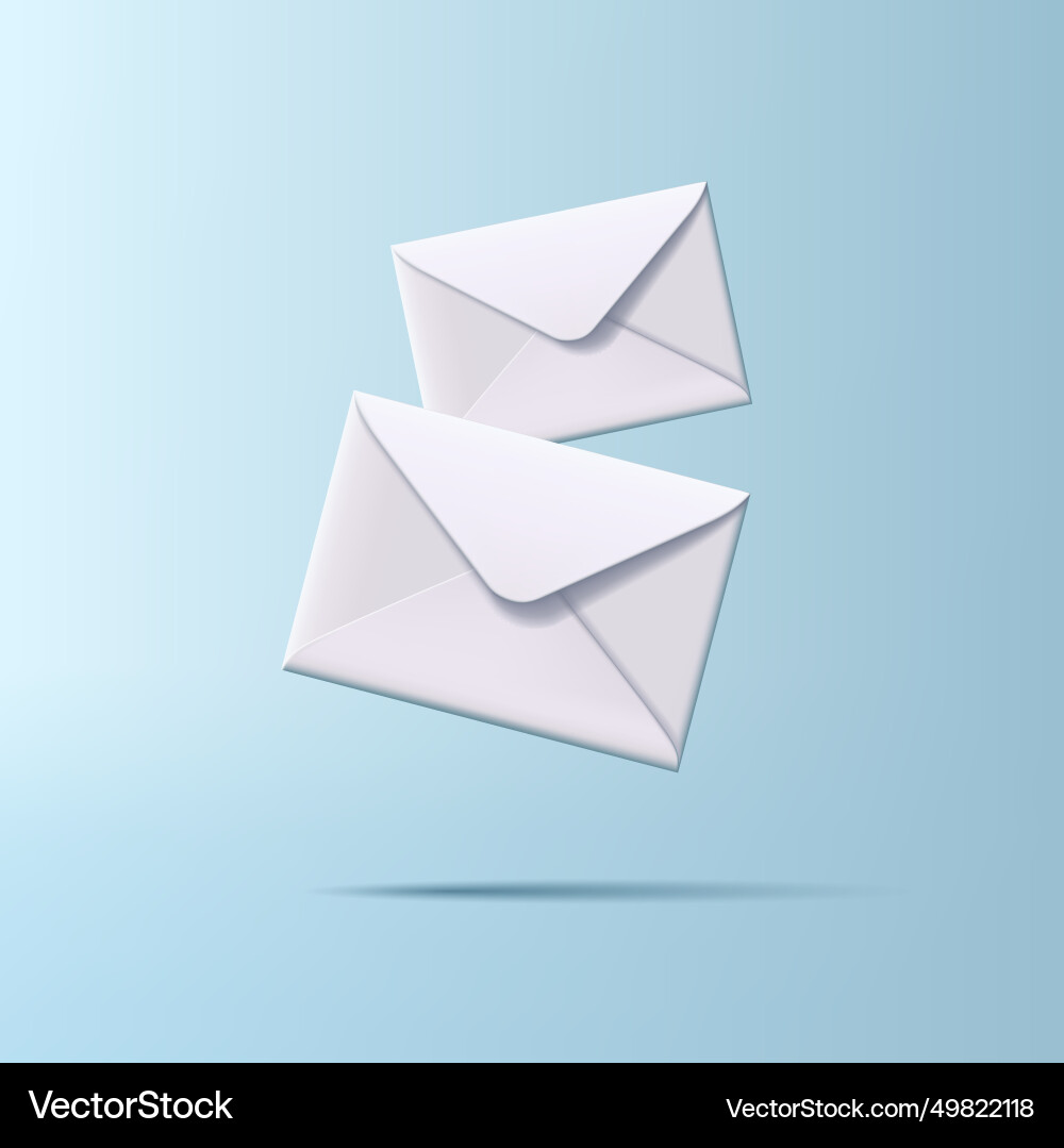 3d envelope icon incoming mail notify newsletter 3d envelope icon incoming mail notify newsletter vector image