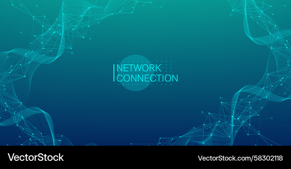 Abstract Tech Network Connection Vector Image