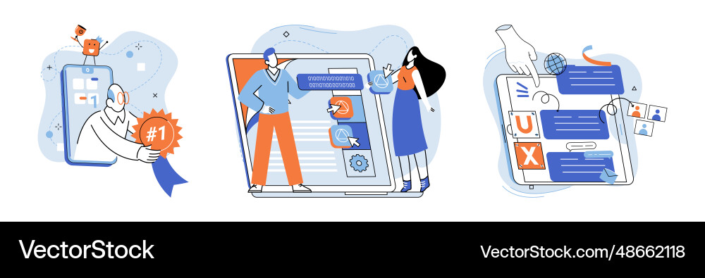 Application testing metaphor Application testing metaphor vector image