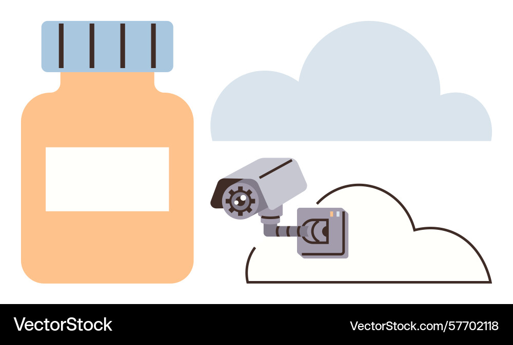 Cloud computing and security concept Cloud computing and security concept Vector Image