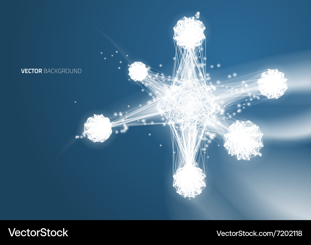 DNA Structure Background - Molecular Network vector image