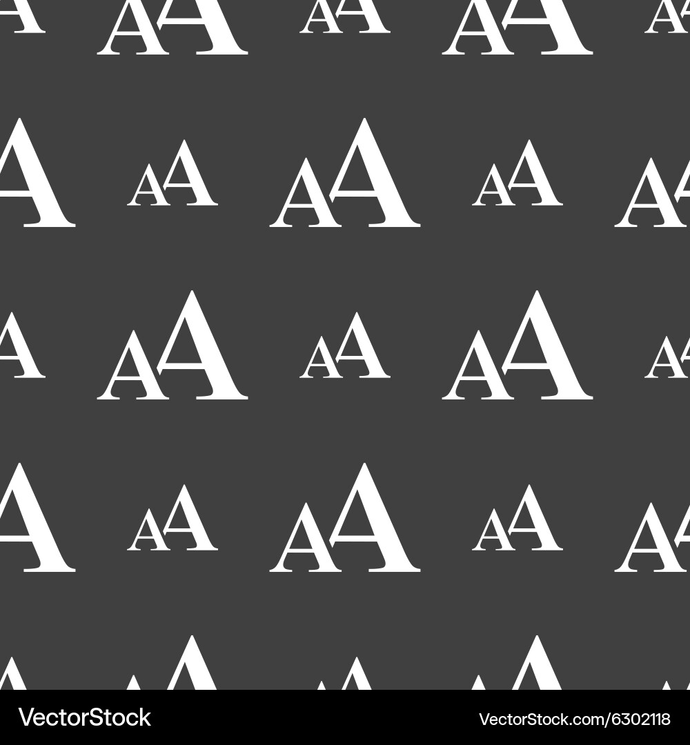 Enlarge font aa icon sign seamless pattern Vector Image