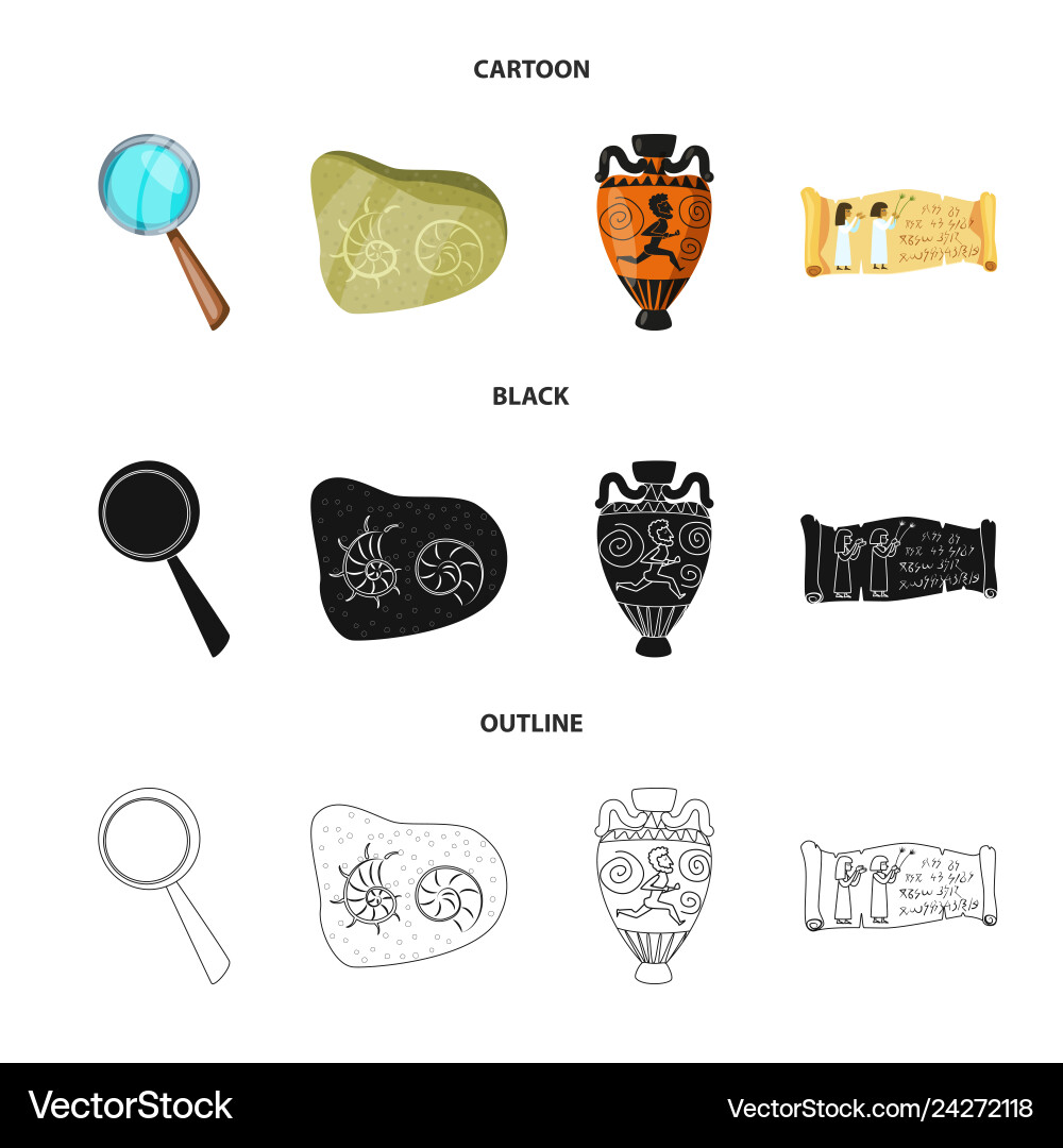 Isolated object of story and items sign set Vector Image