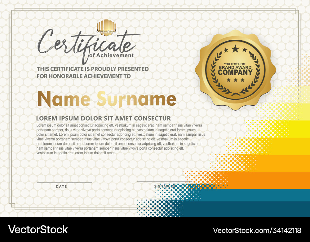 Modern certificate template background Modern certificate template background vector image