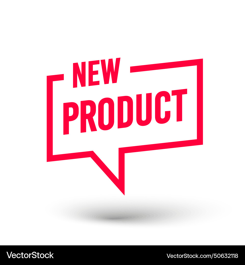 Outline speech bubble with text new product Outline speech bubble with text new product vector image