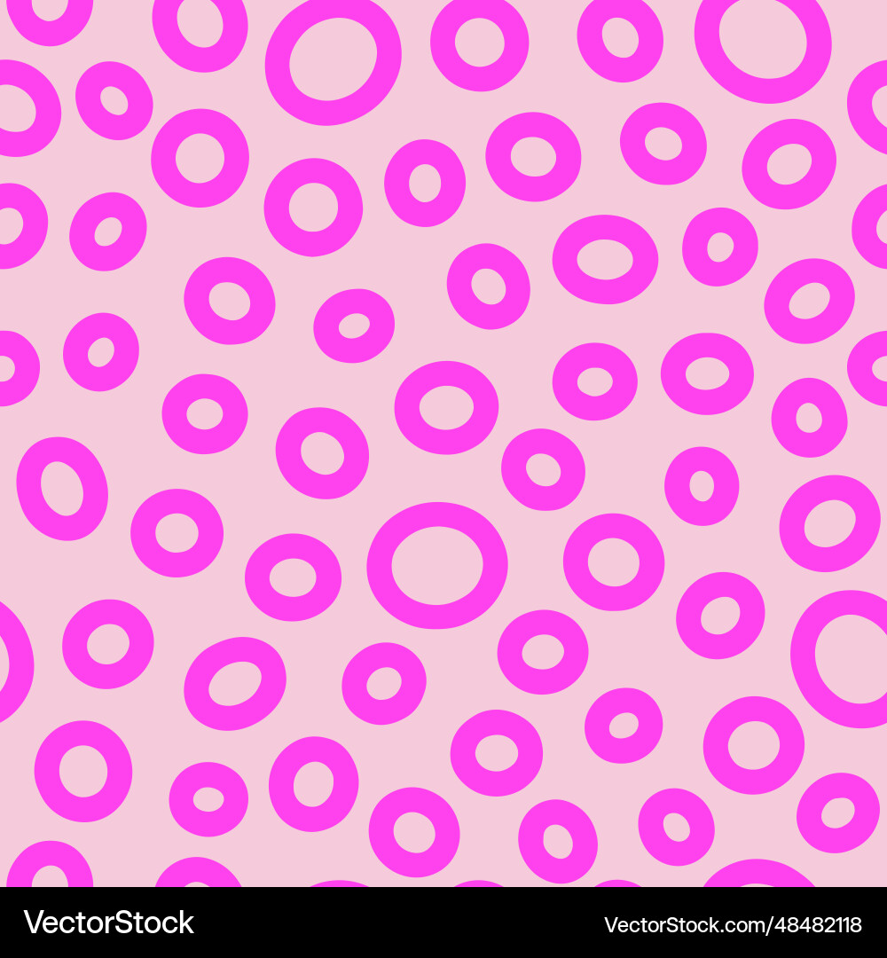 Rings pattern abstract dots barbiecore background Vector Image