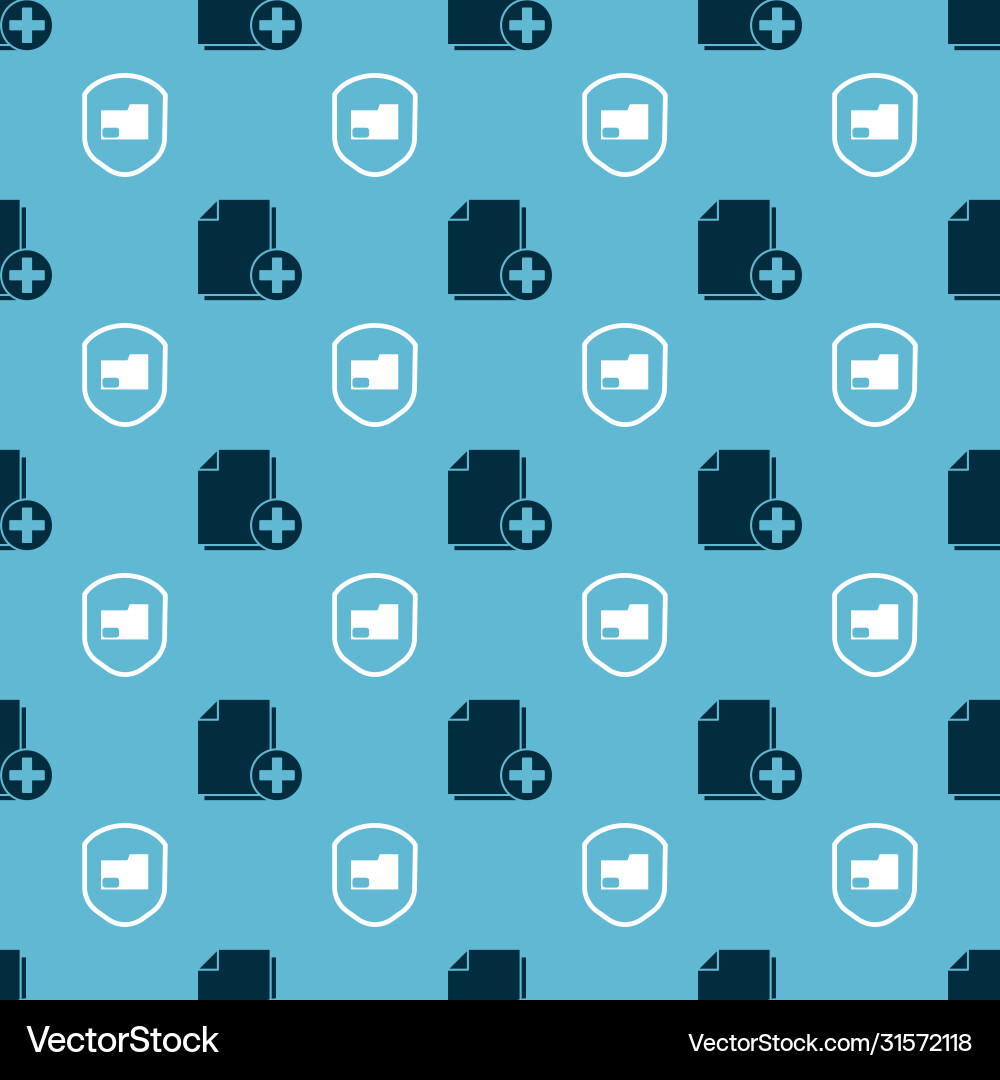 Set add new file and document folder protection Set add new file and document folder protection vector image