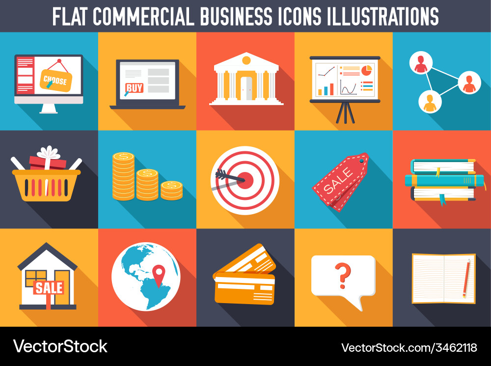 Set of flat communication concepts background vector image