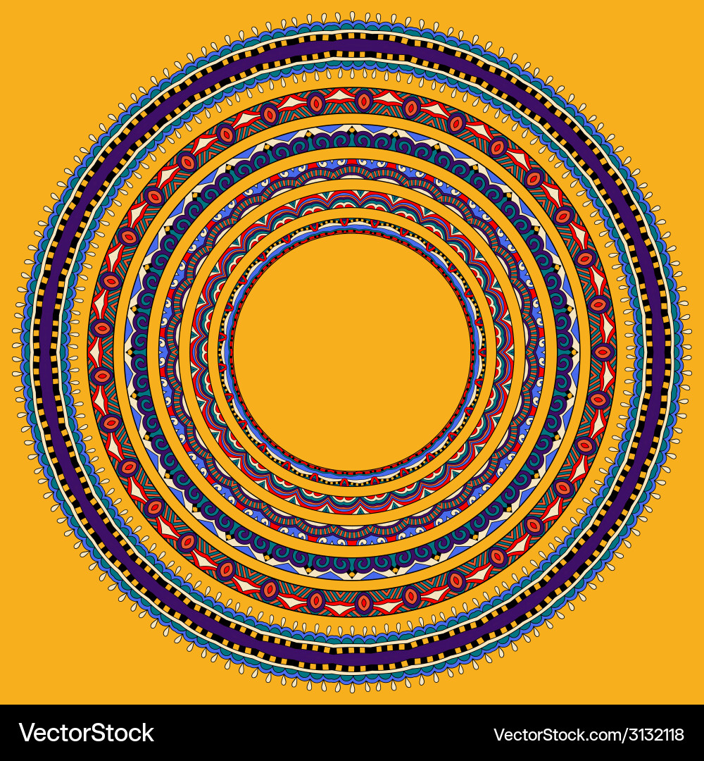 Set of round geometrical frames circle border vector image