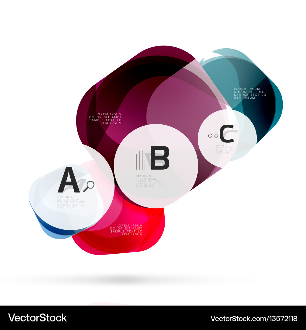 Shiny blank web option boxes vector image