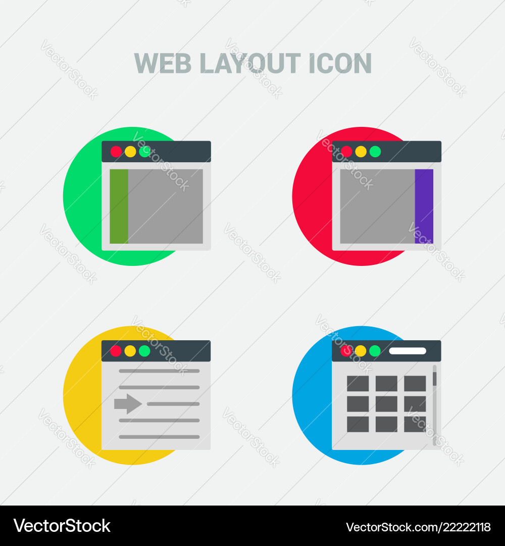 Web layout icon design vector image