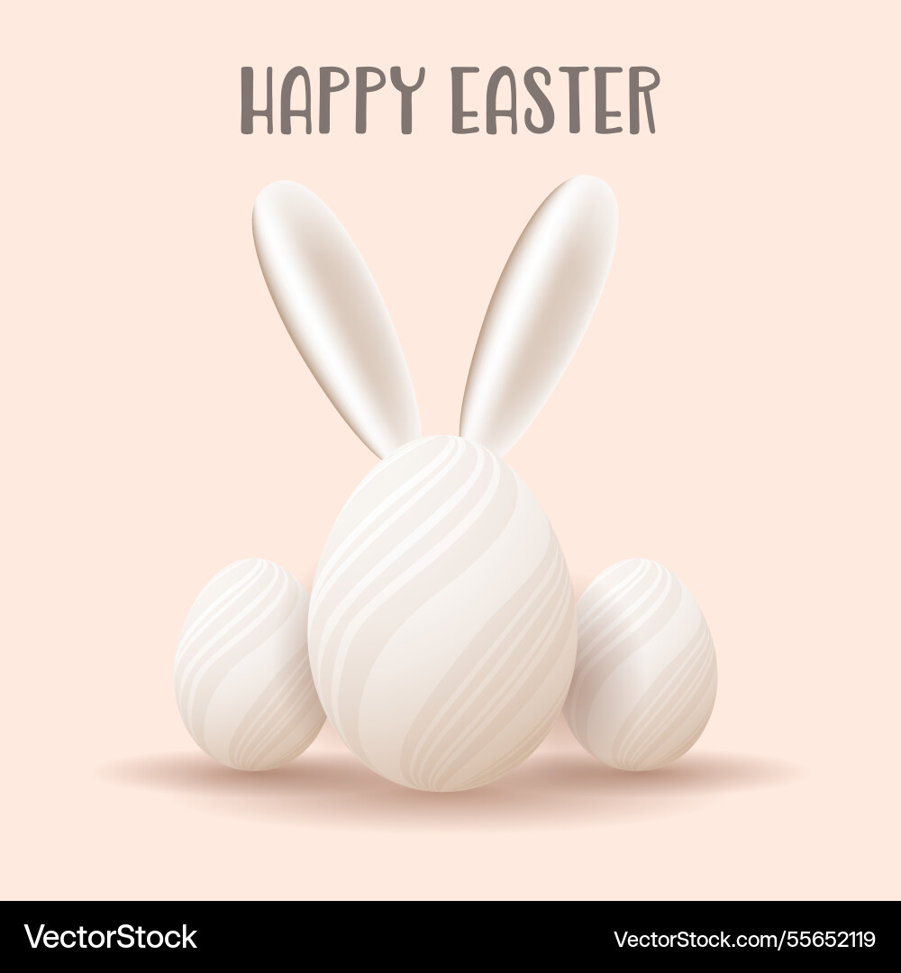 Decorative easter background with eggs and bunny Vector Image