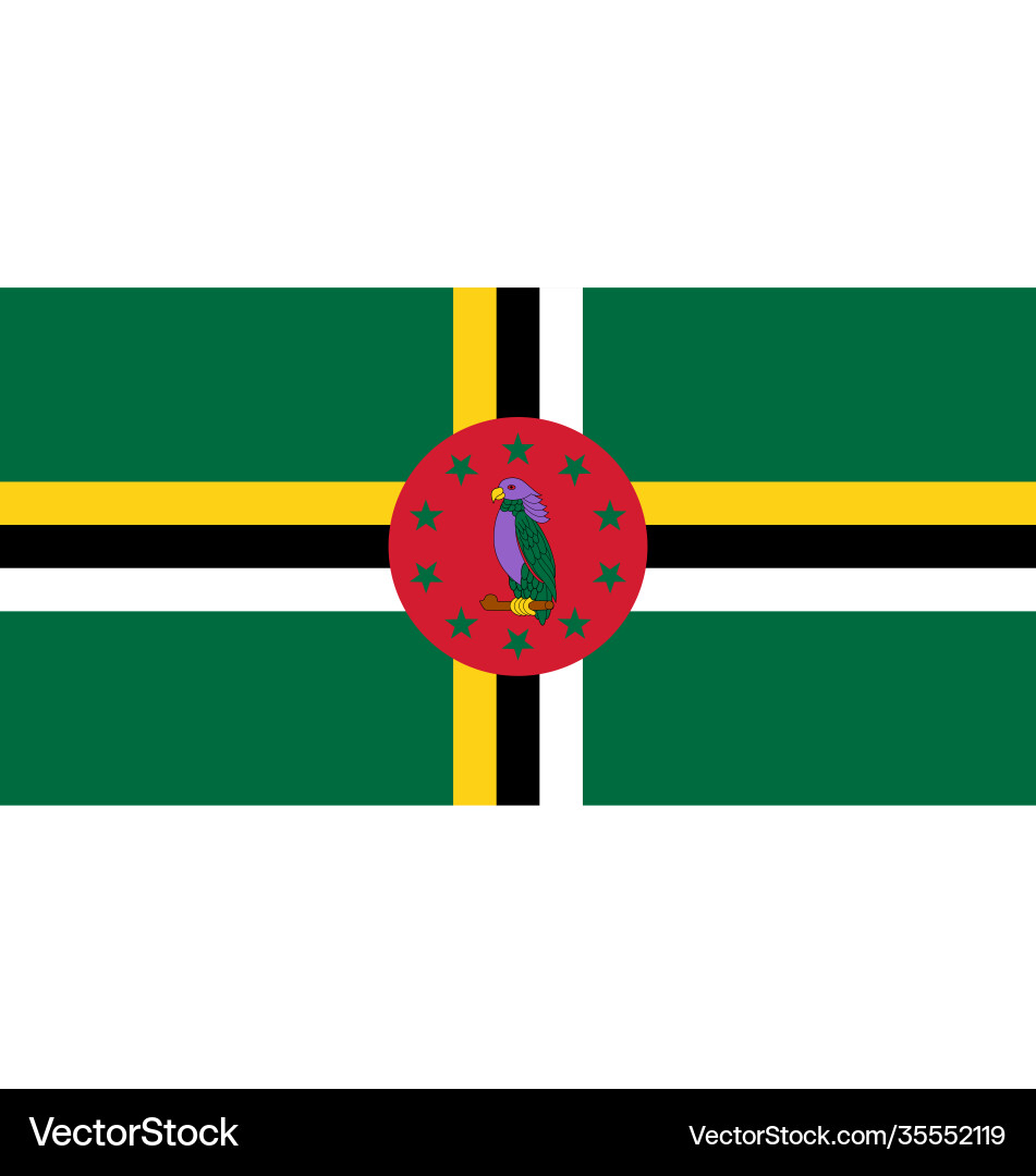 Dominica flag Royalty Free Vector Image - VectorStock