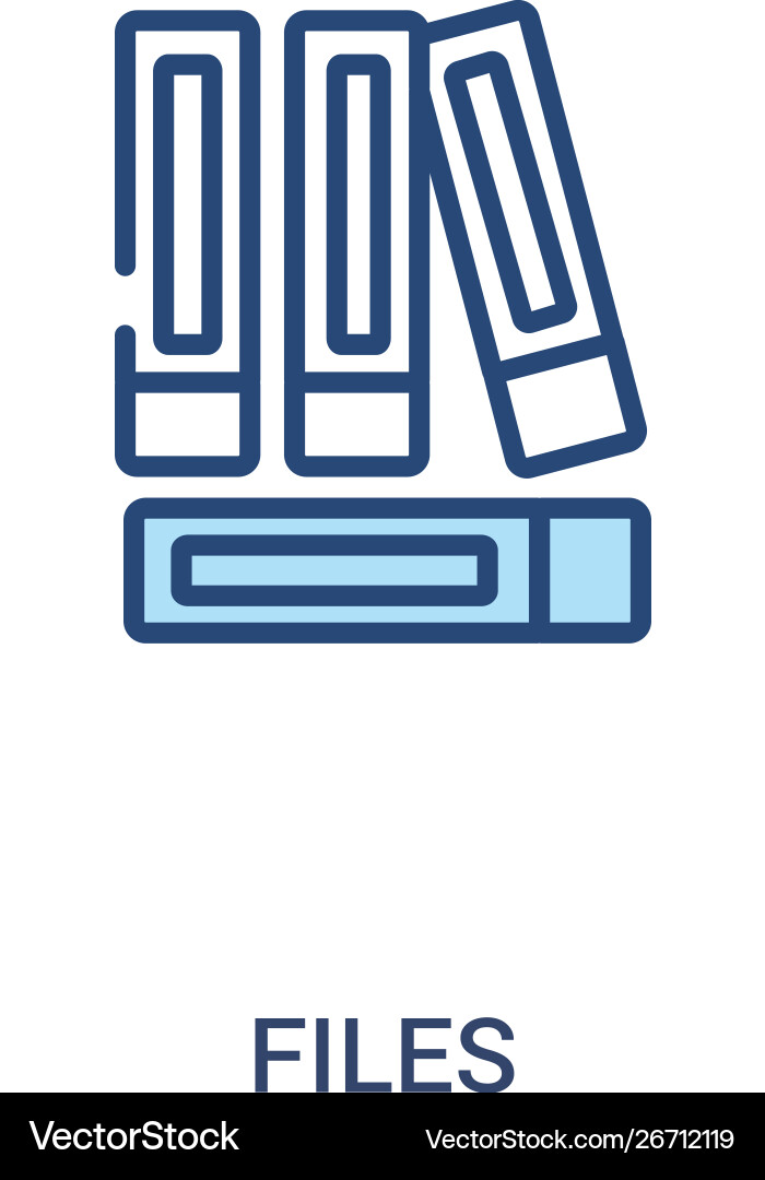 Files concept 2 color icon simple line element Files concept 2 color icon simple line element vektorbild