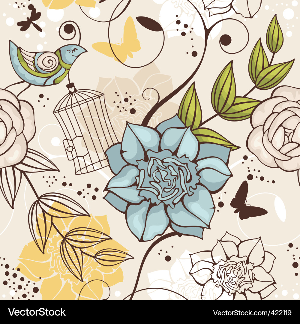 Floral Seamless Background Royalty Free Vector Image
