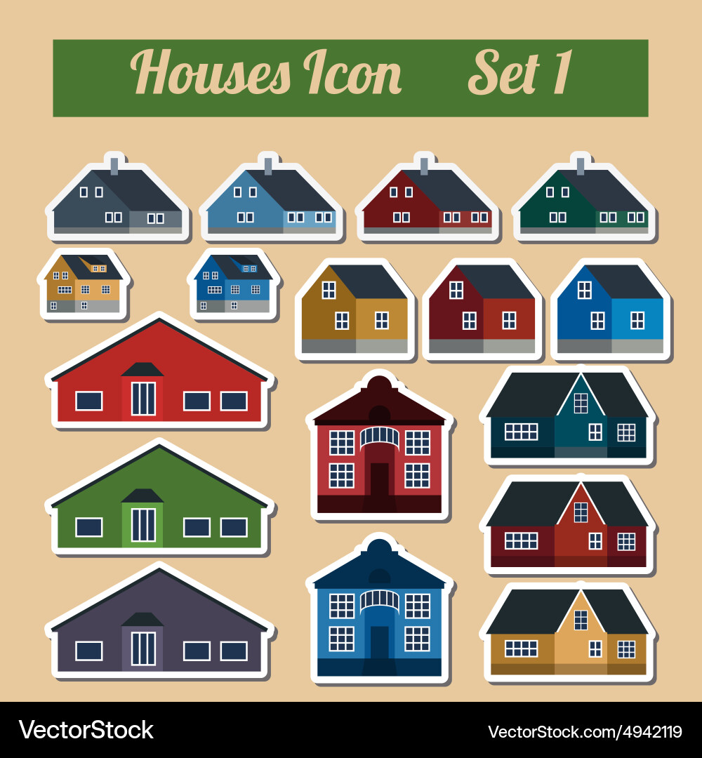 Houses icon setr elements for creating your vector image