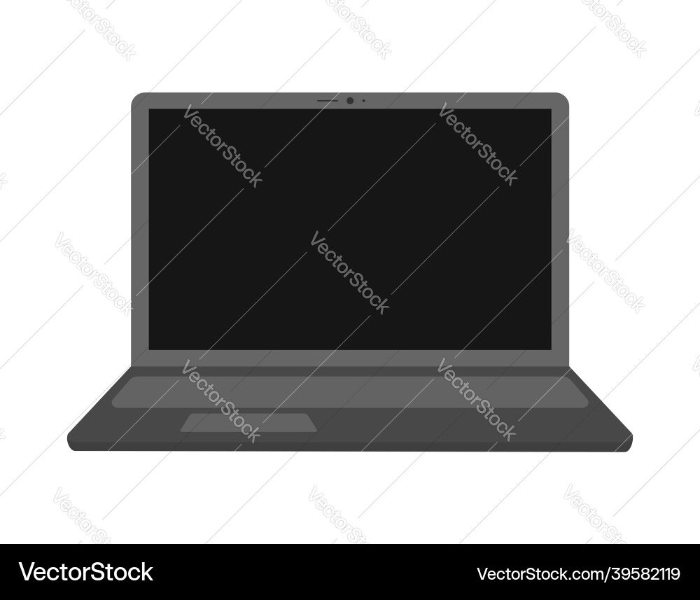 Laptop isolated template notebook with empty Vector Image