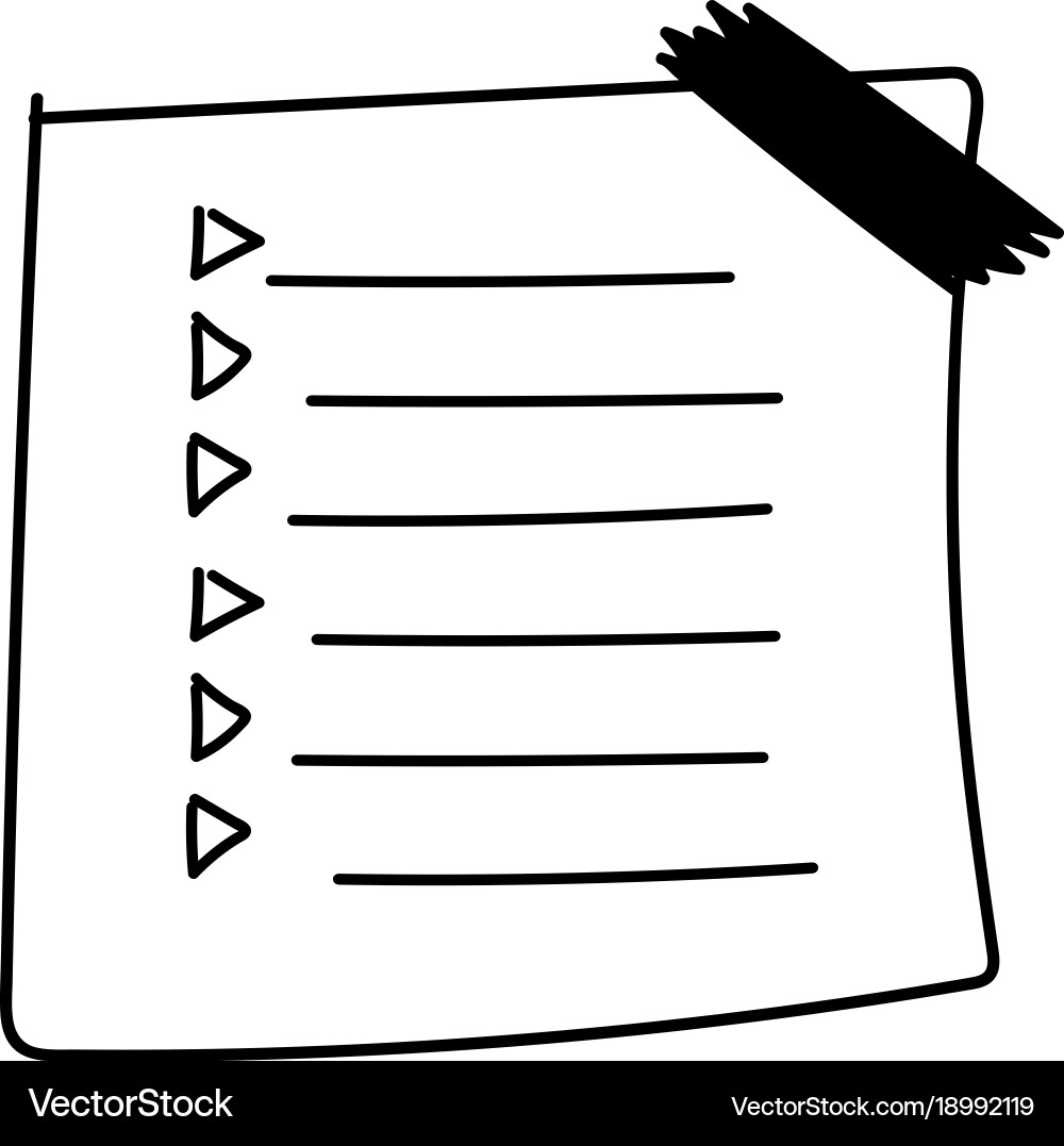 Outline check to do list bullet vector image