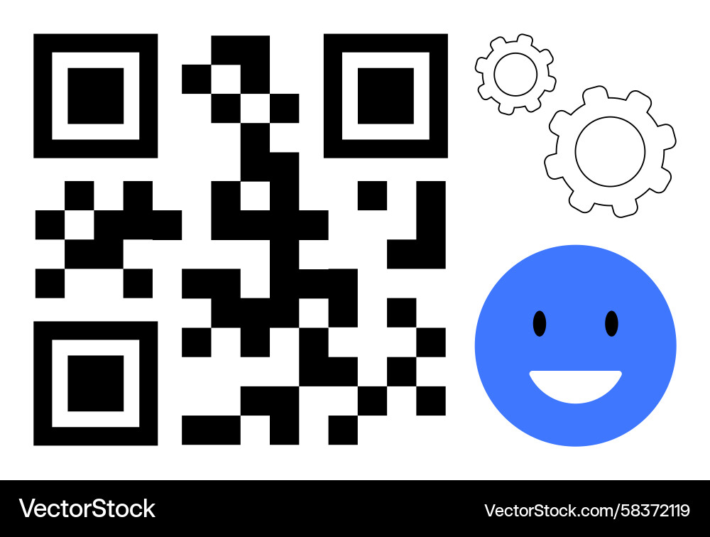 QR Code: Technology & Automation Vector Image
