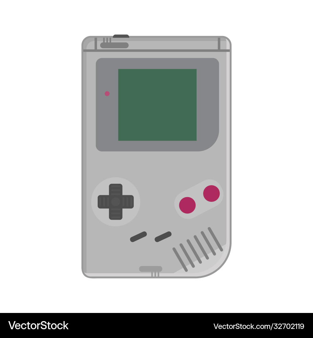 Retro handheld game console Retro handheld game console vector image