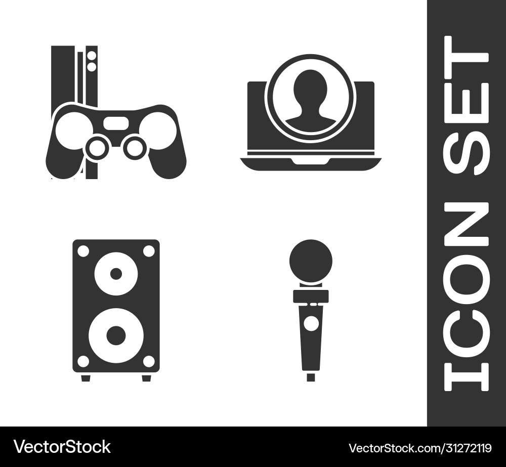 Set joystick for arcade machine game console vector image