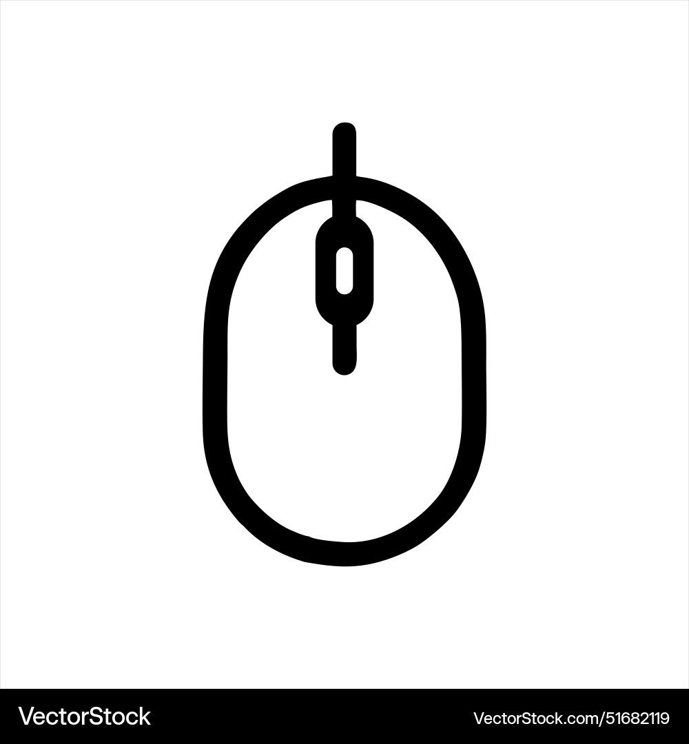 Simple mouse with minimalist and modern design Vector Image