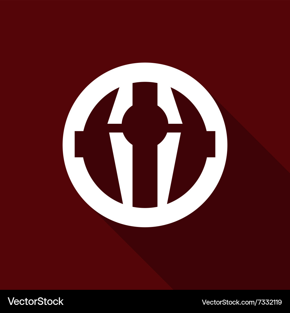 Spherical objects sign into flat style Vector Image