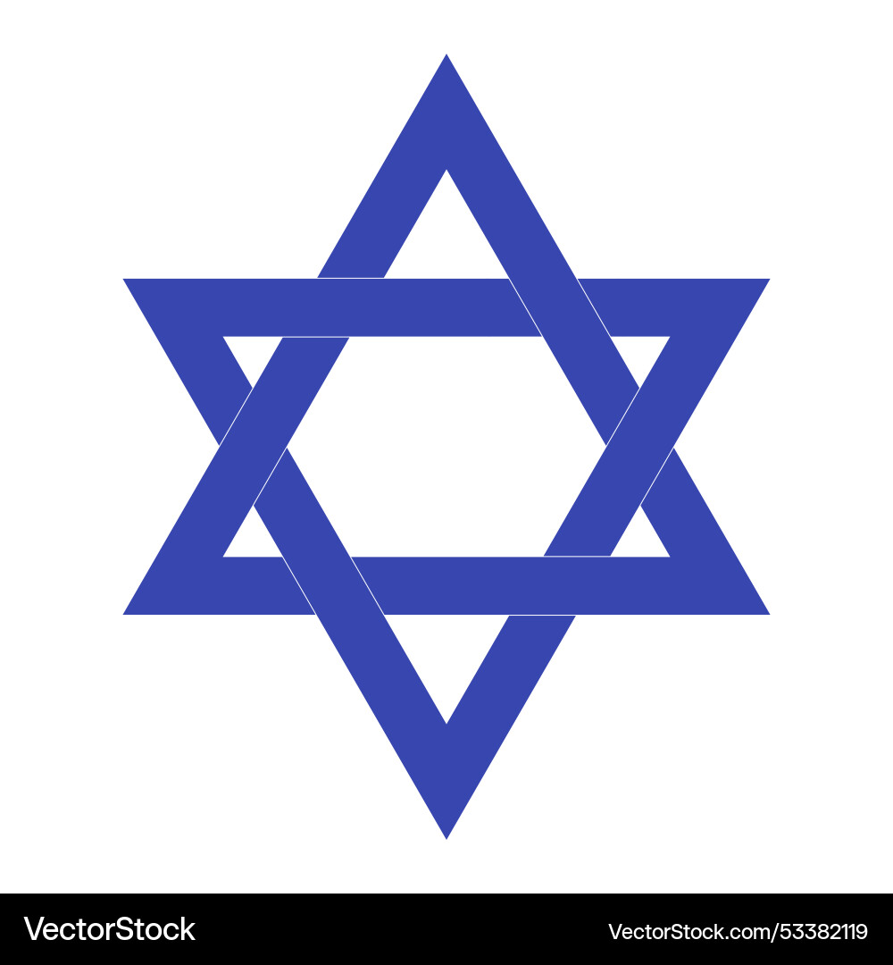 Star david line isolated element for banner Vector Image