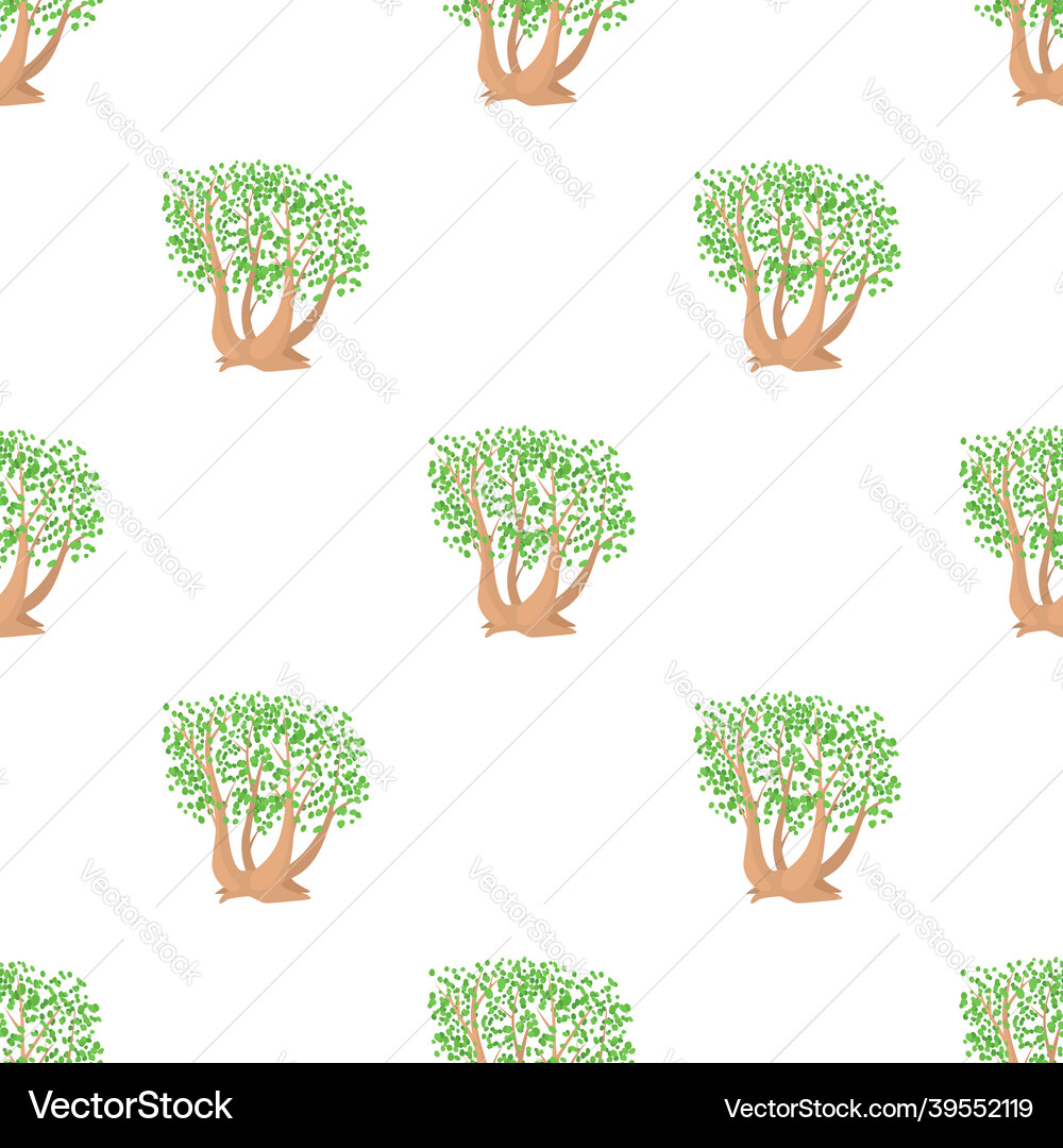 Tree pattern seamless vector image