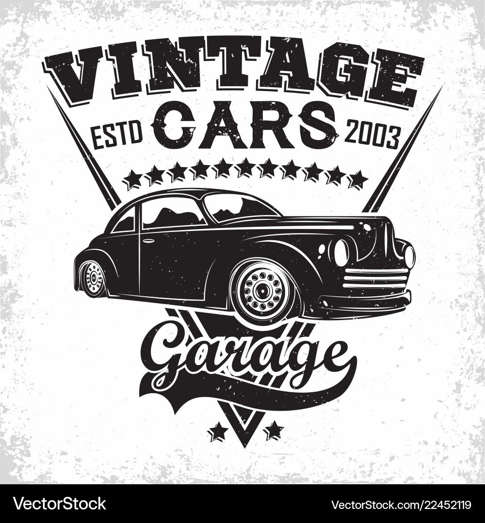 Vintage Hot Rod Emblem vector image