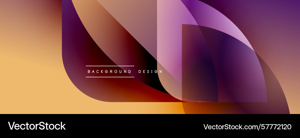 Abstract geometric shapes overlap creating Vector Image