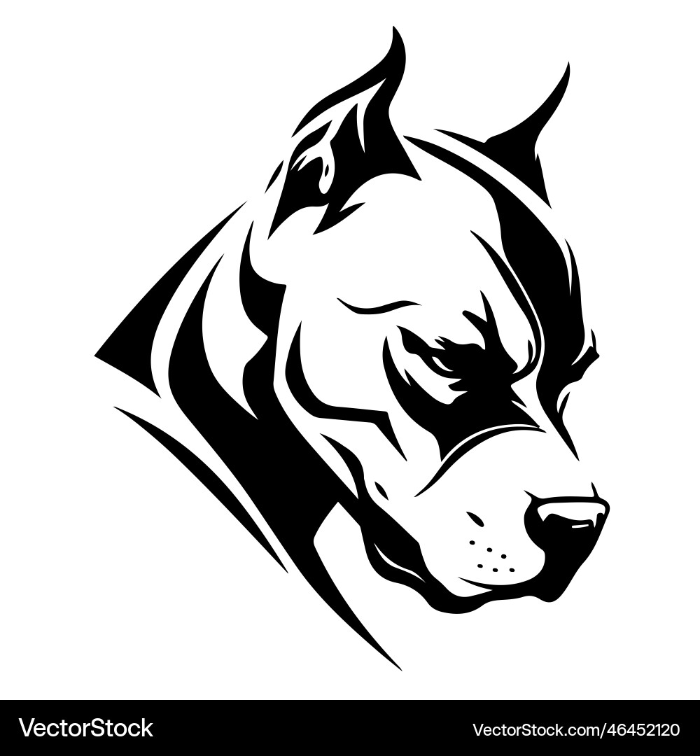 Aggressive Dog Head Icon vector image