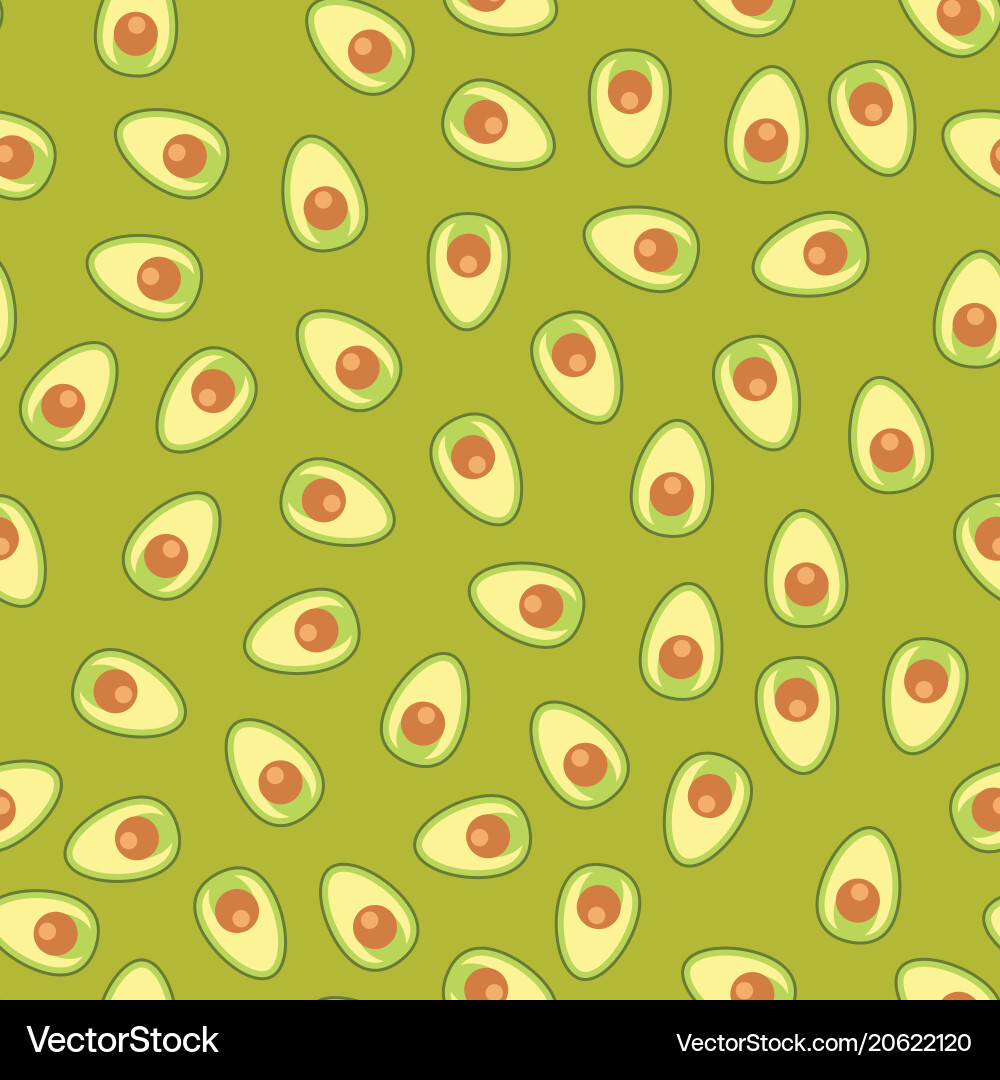 Avocado Slice Pattern vector image