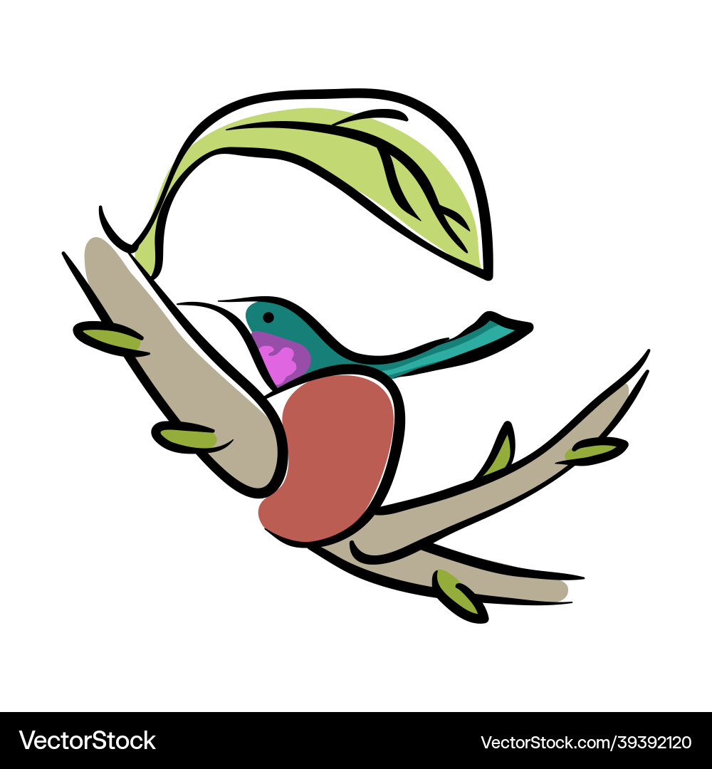 Bird in nest Vector Image