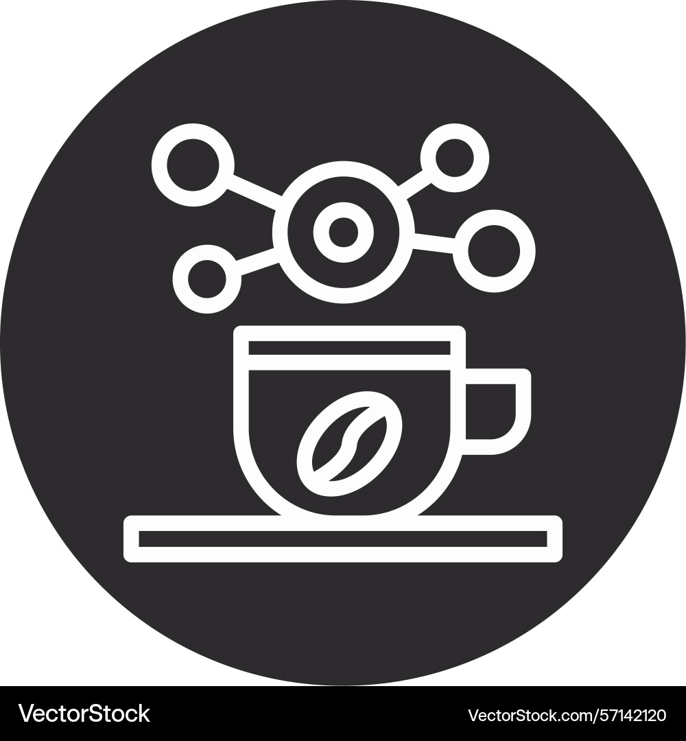 Coffee cup for informal networking inverted Vector Image