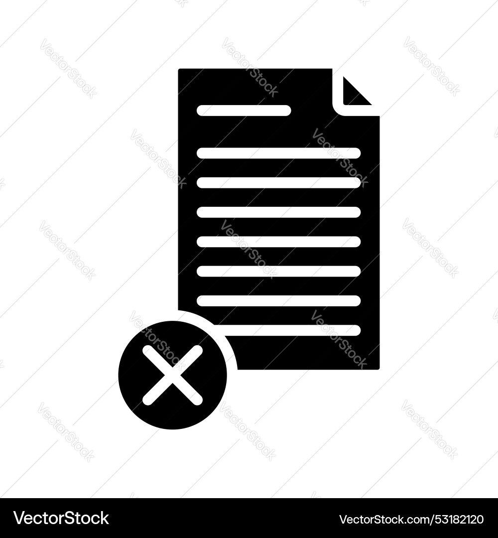 Delete document icon set cancel or remove file vector image