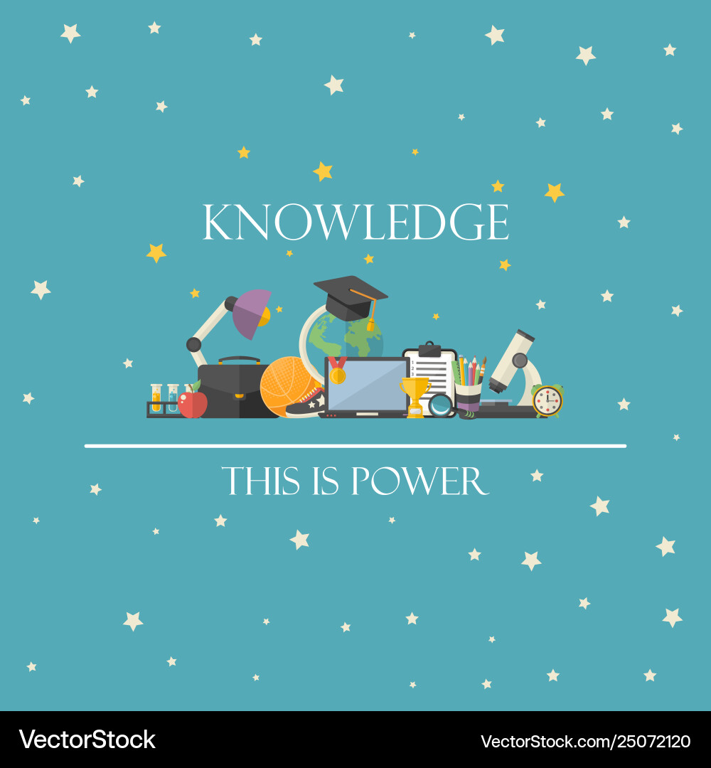 Knowledge concept with text Vector Image