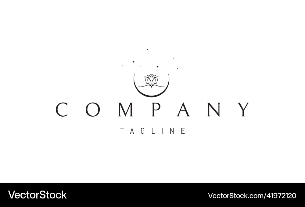 Logo on which an abstract image of the moon Vector Image