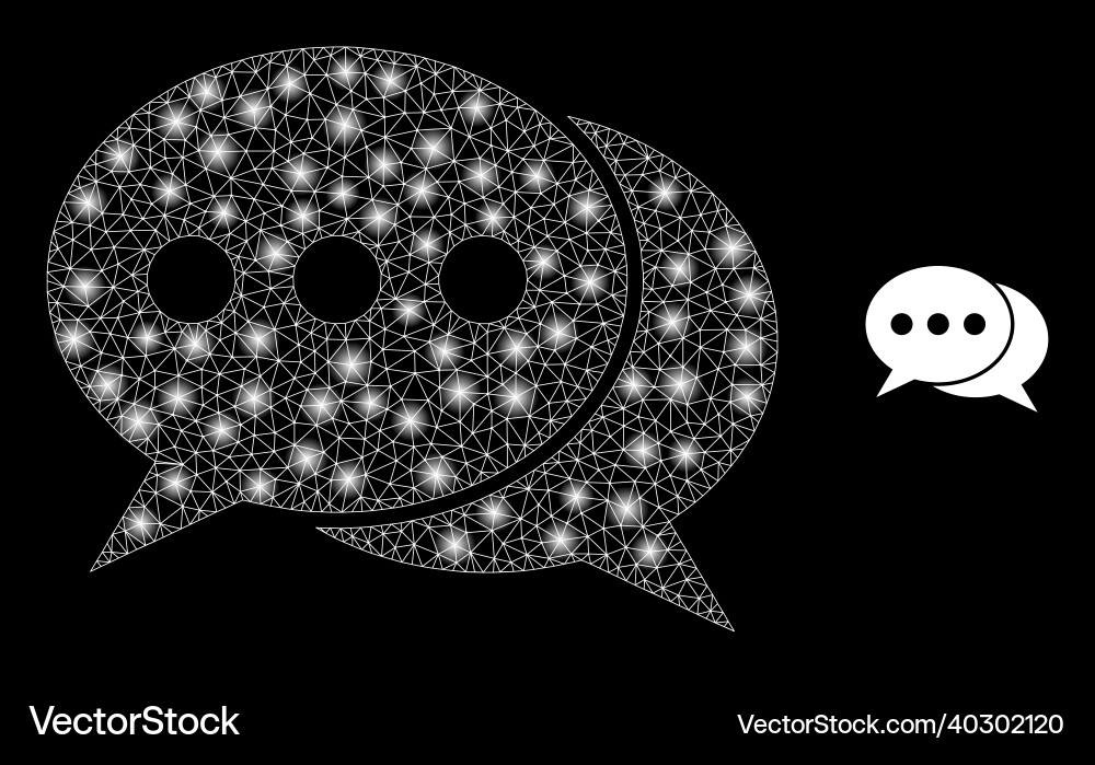 Mesh web chat messages with magic Mesh web chat messages with magic vector image