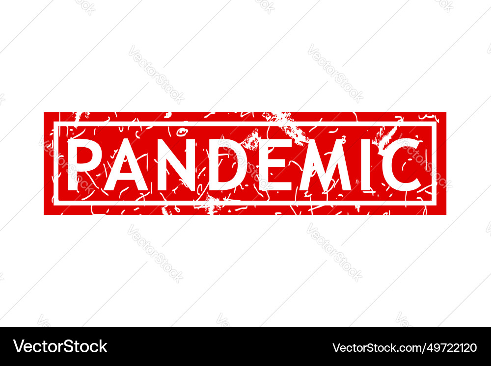 Pandemic simple rust dirty red rectangle vector image