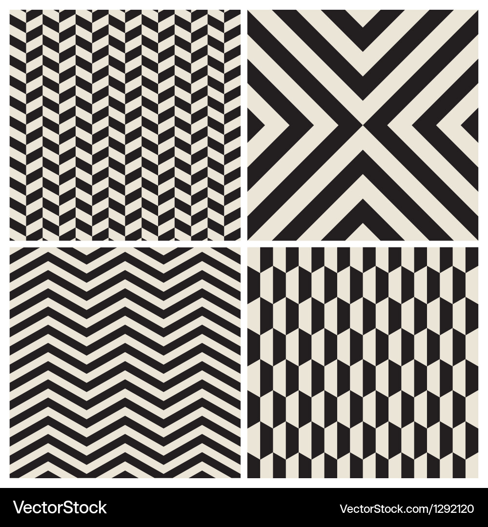 Pattern background set retro vintage design Vector Image