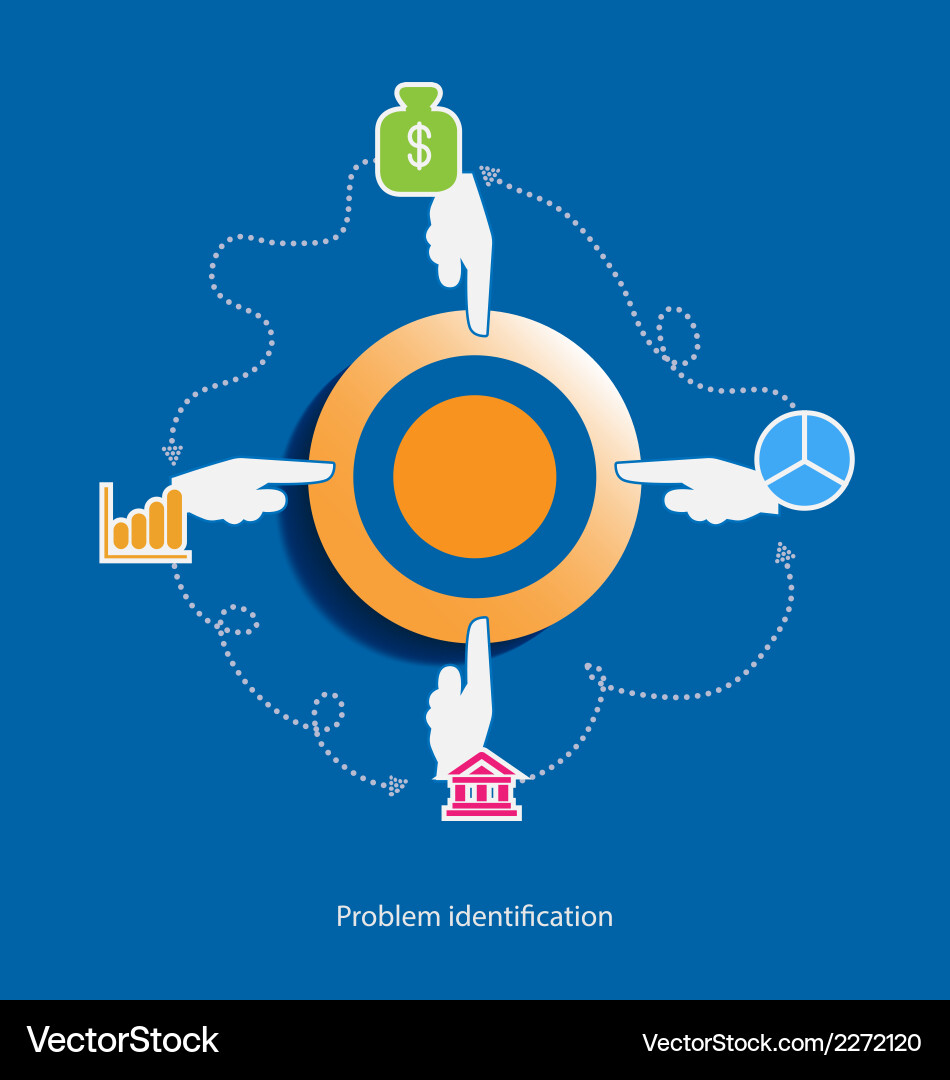 Problem identification flat design concept Vector Image