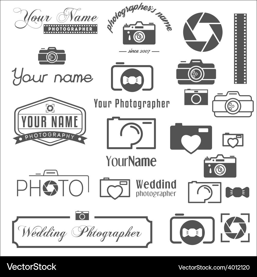 Retro & Modern Logo Elements vector image