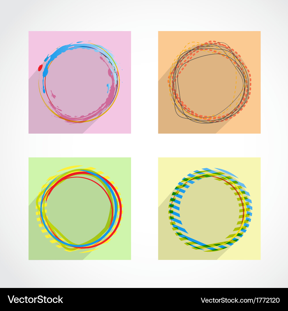Set of abstract circles background Vector Image