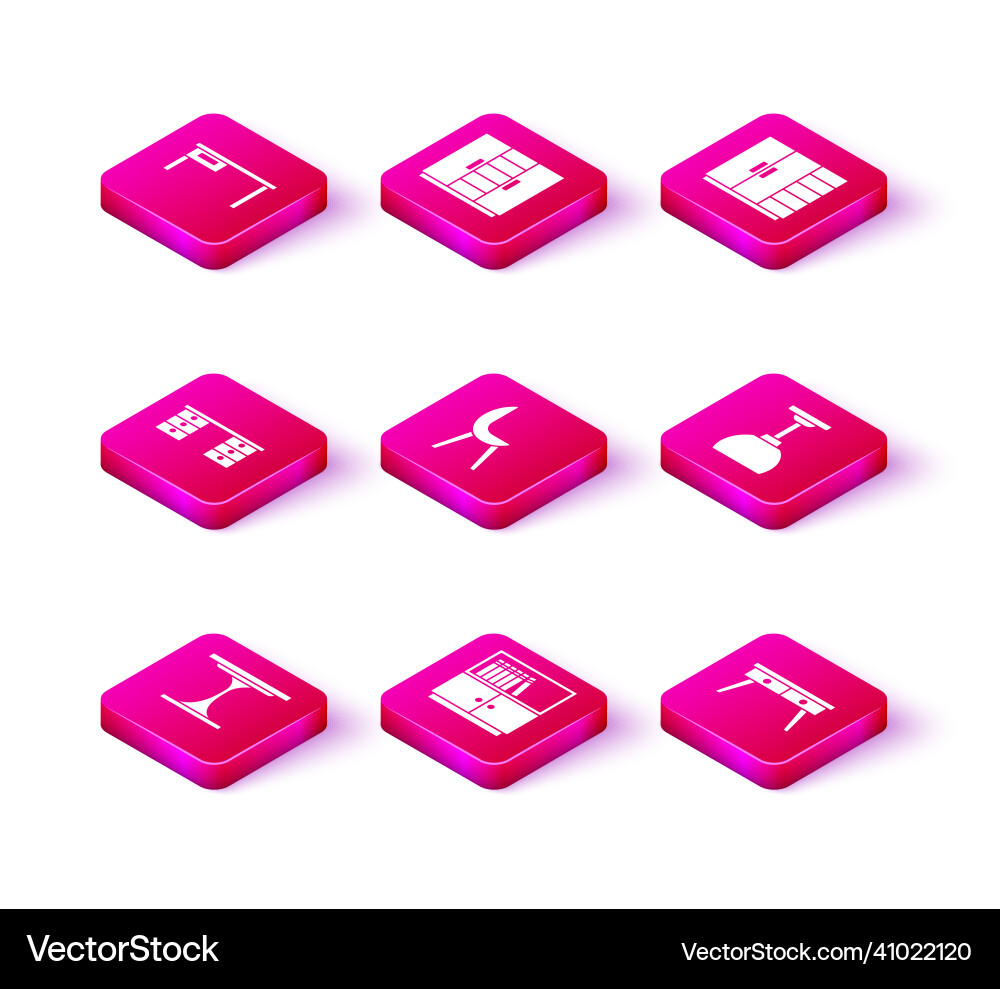 Set round table library bookshelf office desk Set round table library bookshelf office desk vector image