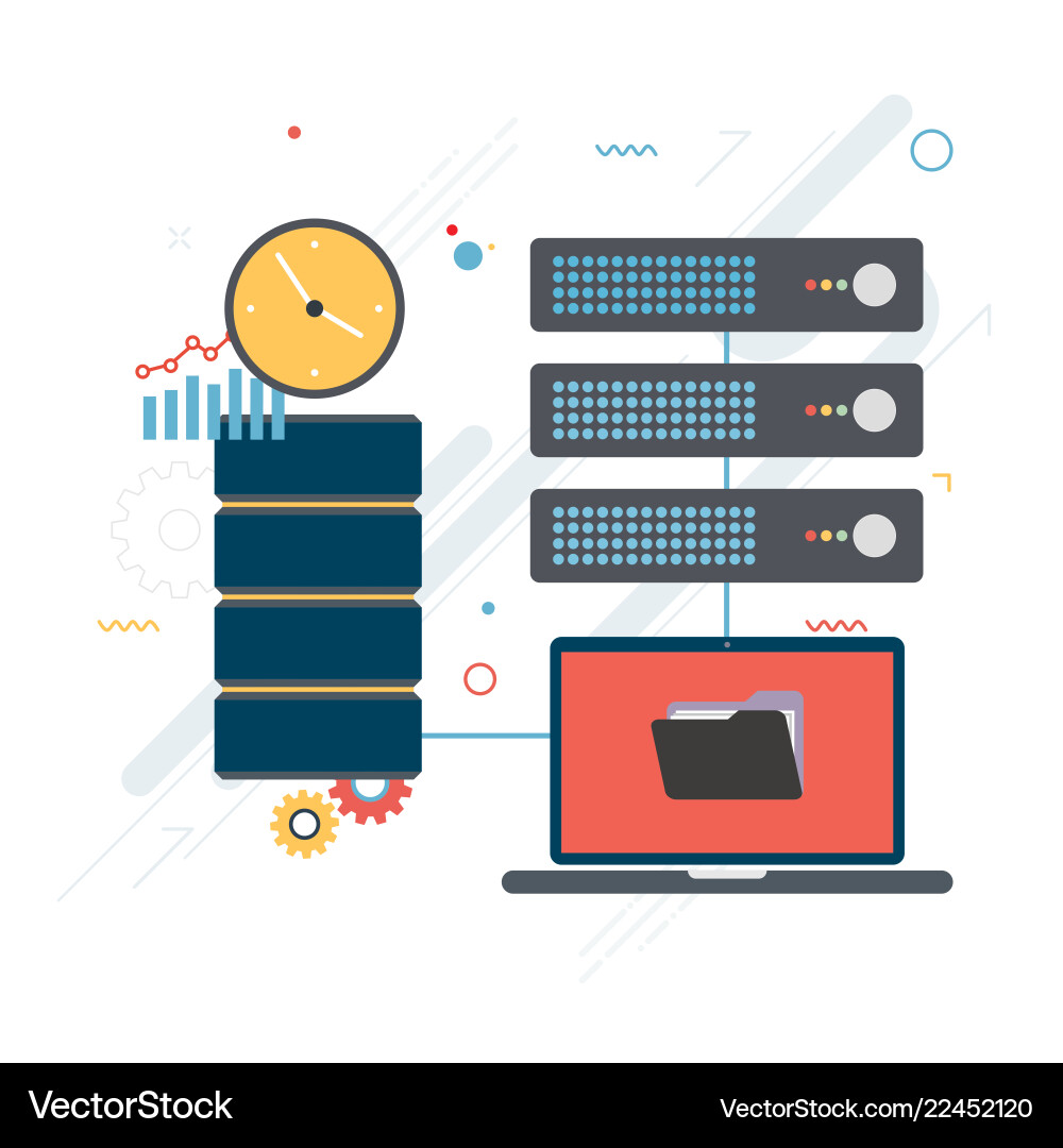 Shared data download files safely design Shared data download files safely design vector image