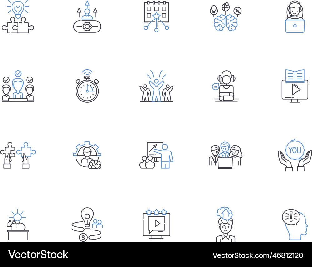 Spark line icons collection cluster streaming Spark line icons collection cluster streaming vector image