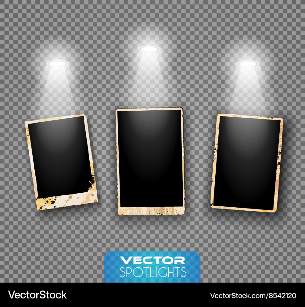 Spotlights scene with different source of lights Spotlights scene with different source of lights vector image
